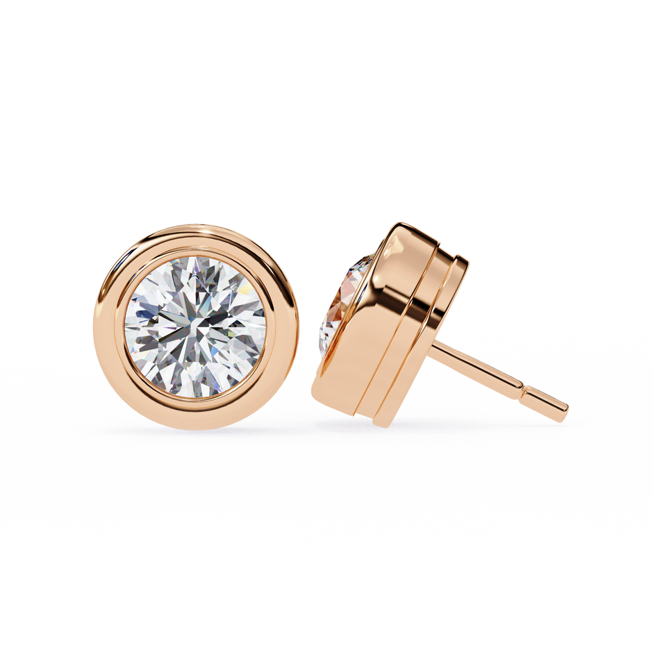 Imperial Grande Diamond Stud Earrings — 10k–18k Gold