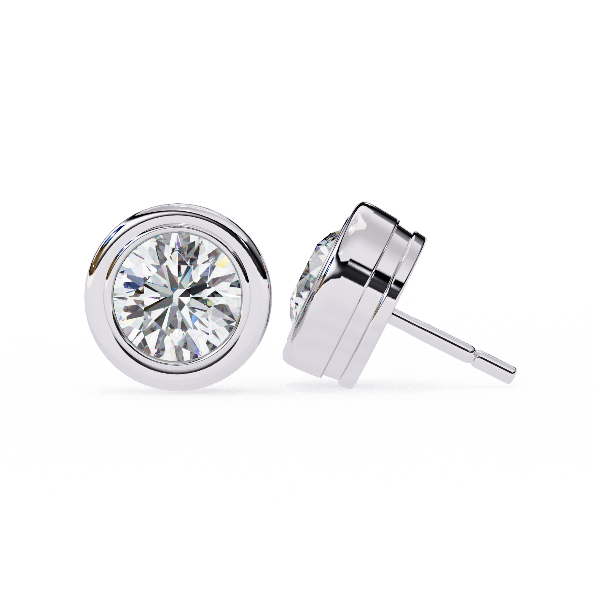 Imperial Grande Diamond Stud Earrings — 10k–18k Gold