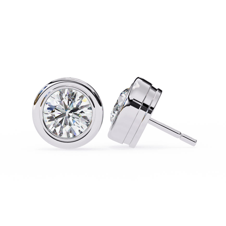 Imperial Grande Diamond Stud Earrings — 10k–18k Gold