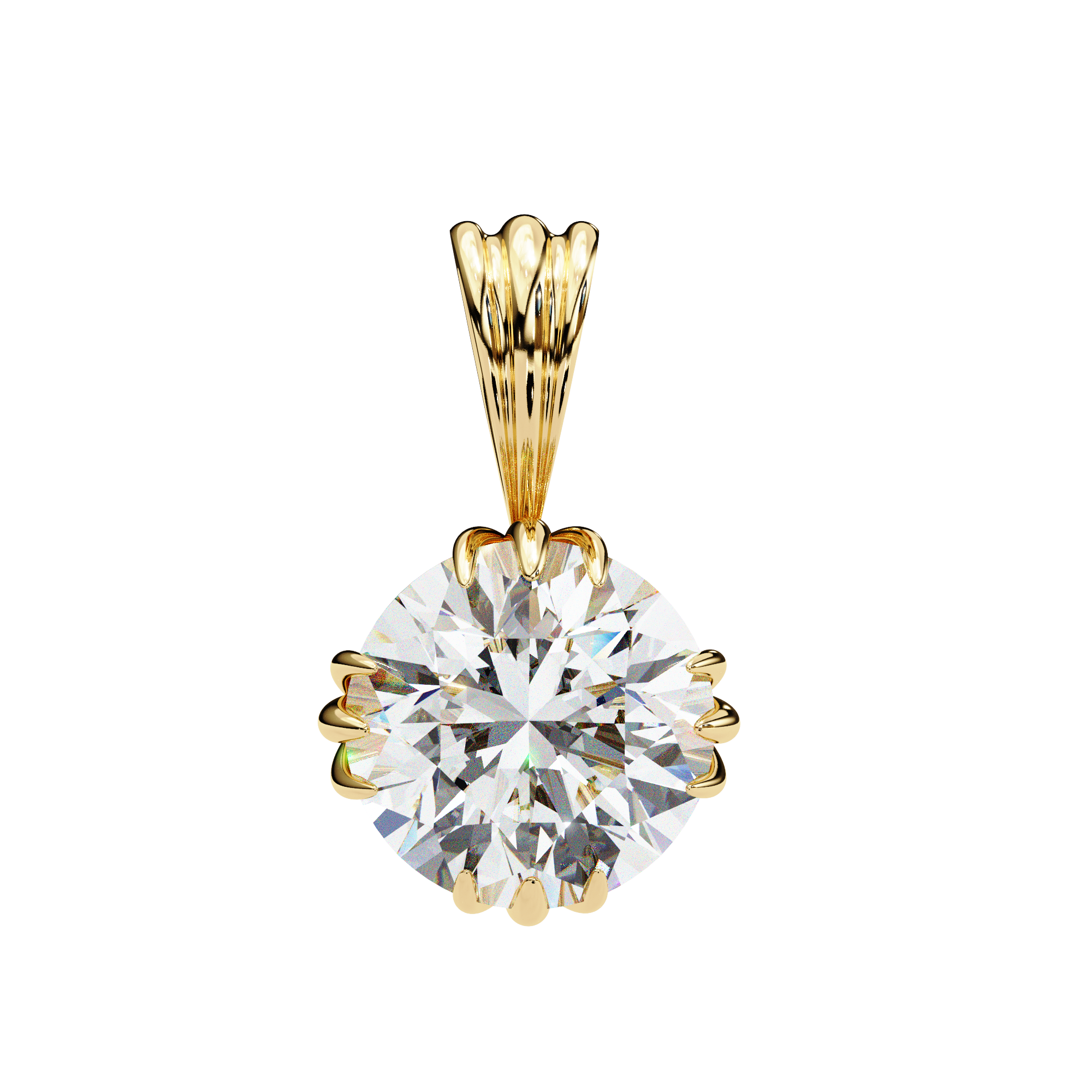 Classic Round Pavé Pendant
