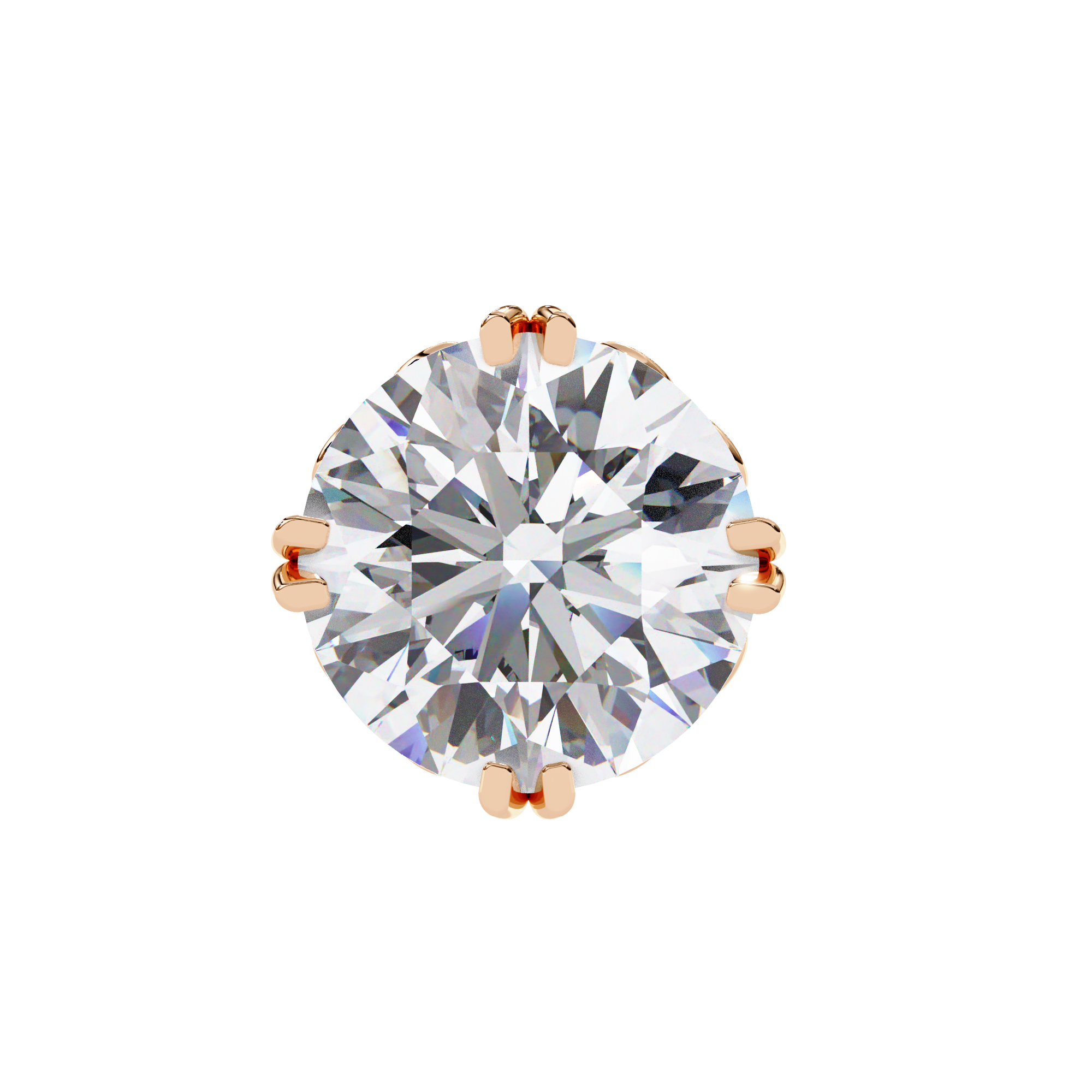 Essence Round Brilliant Stud Earrings — 10k–18k Gold