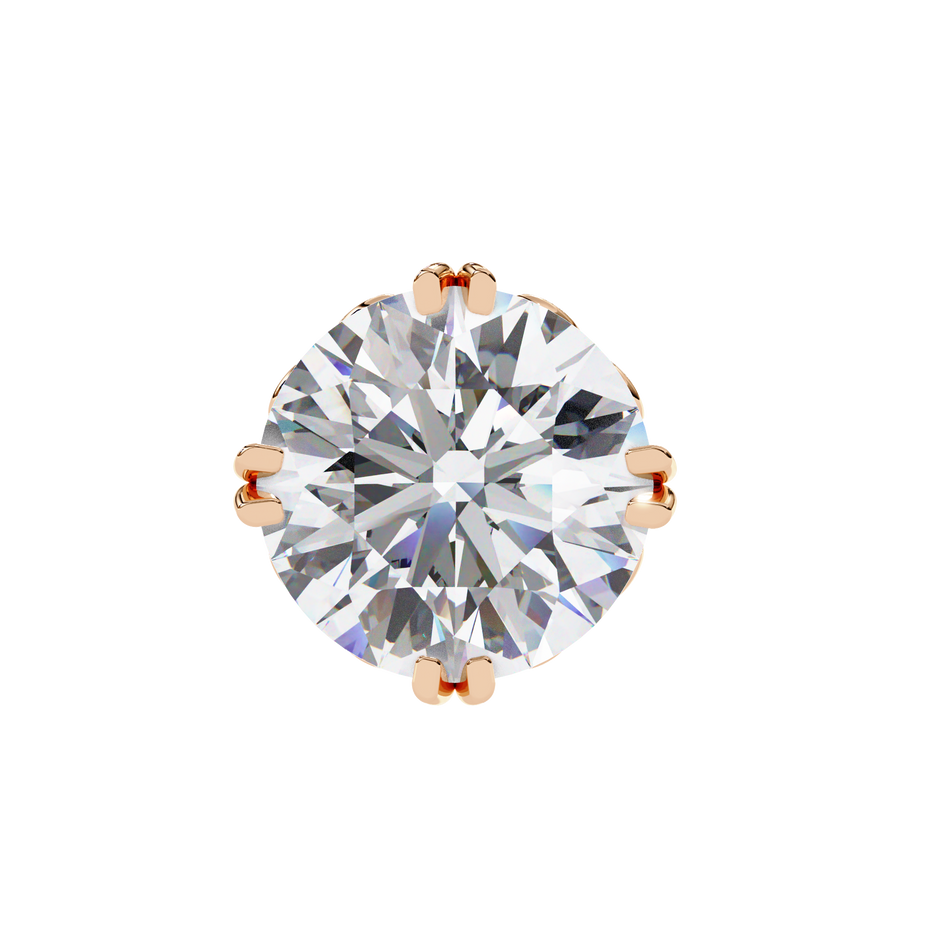 Essence Round Brilliant Stud Earrings — 10k–18k Gold