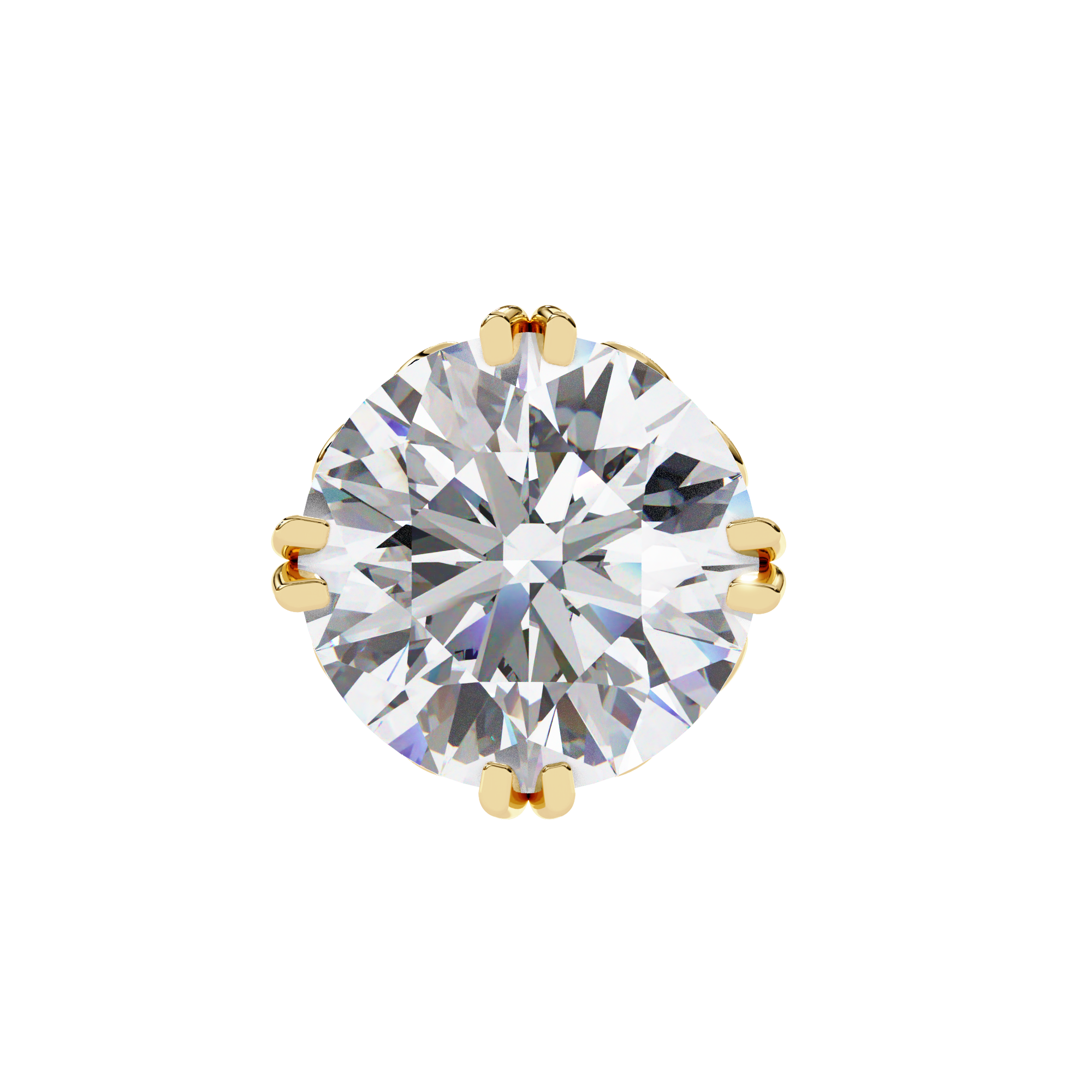 Essence Round Brilliant Stud Earrings — 10k–18k Gold