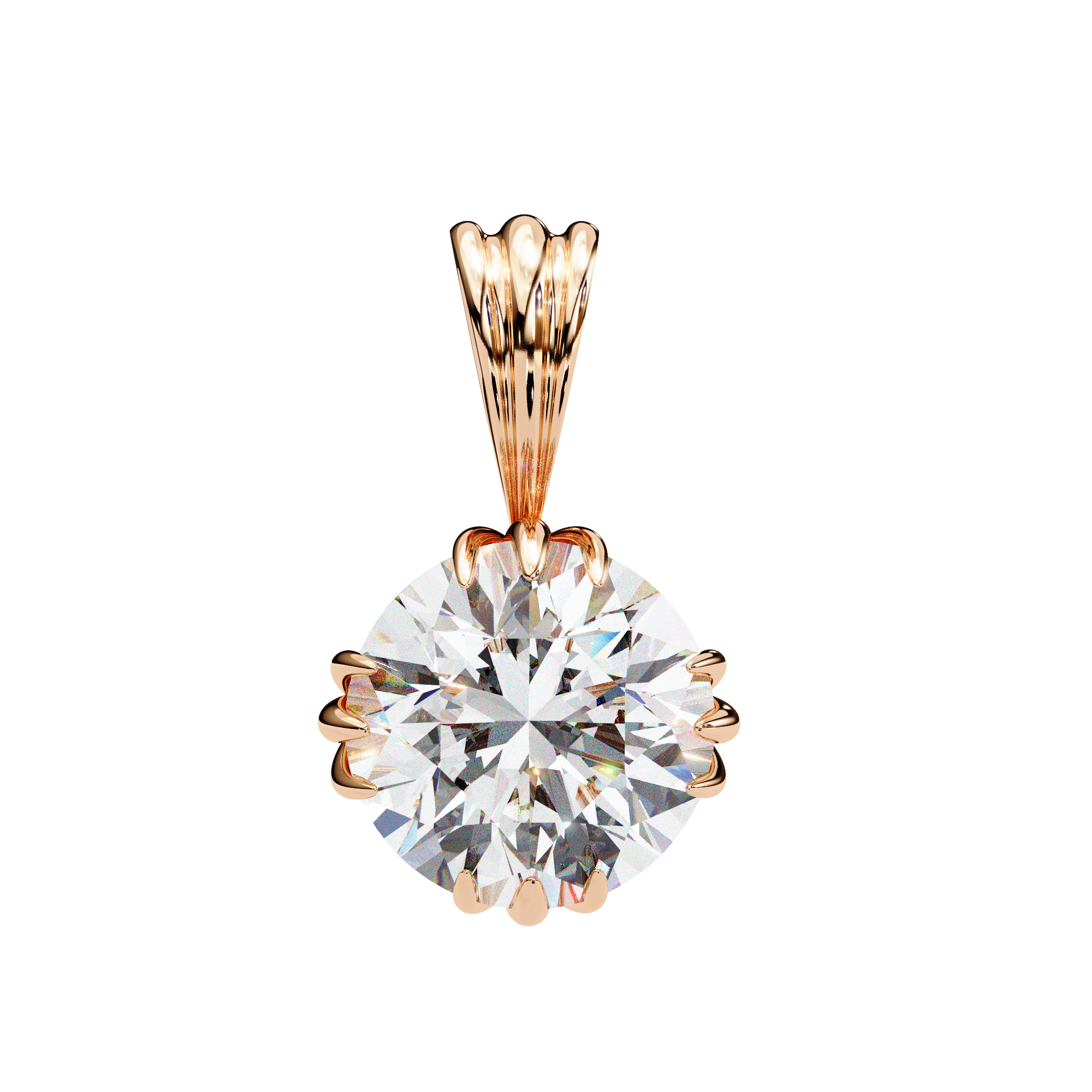 Classic Round Pavé Pendant
