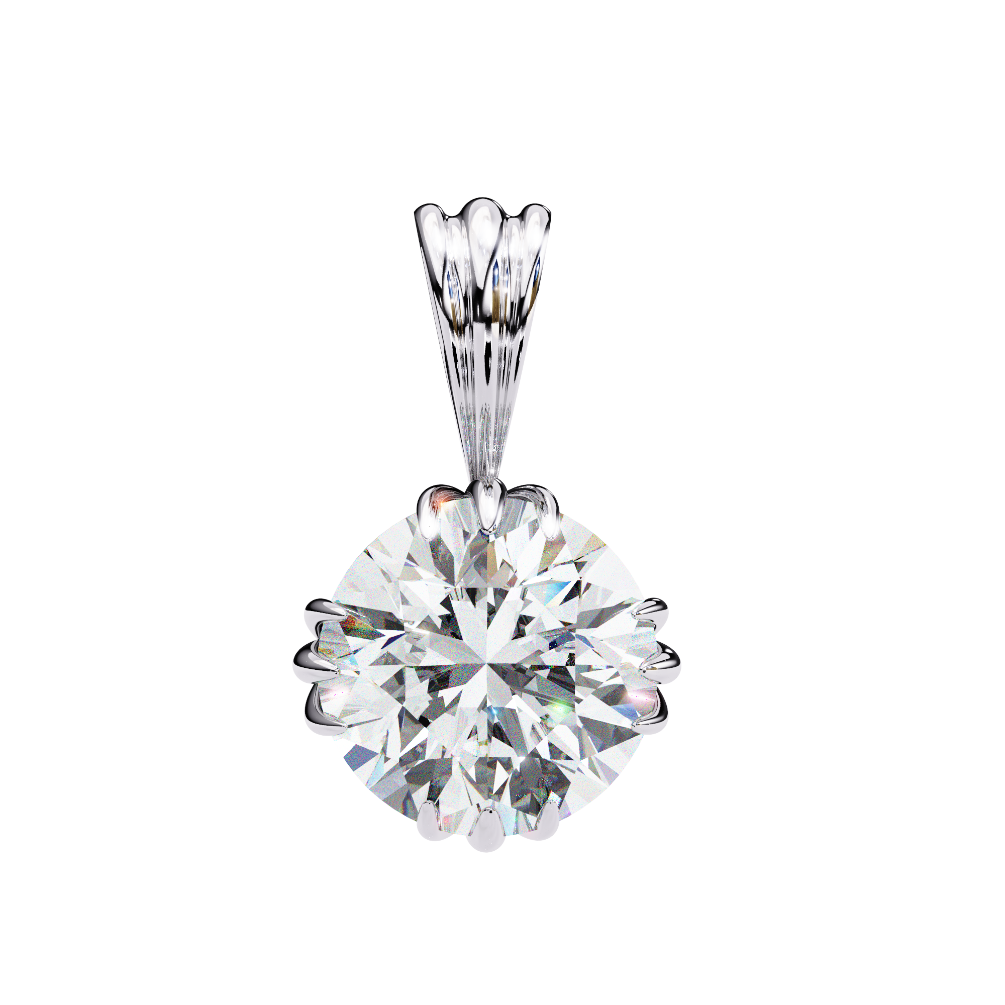 Classic Round Pavé Pendant