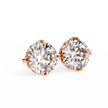 Essence Round Brilliant Stud Earrings — 10k–18k Gold