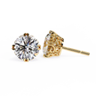 Essence Round Brilliant Stud Earrings — 10k–18k Gold