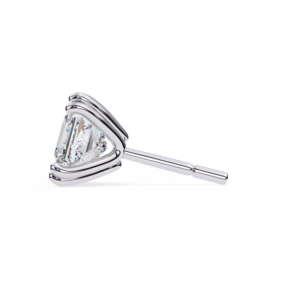 Couture Open-Bezel Diamond Stud Earrings — 10k–18k Gold