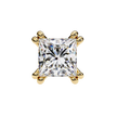 Élégance Princess Diamond Stud Earrings — 10k–18k Gold