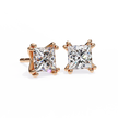 Couture Open-Bezel Diamond Stud Earrings — 10k–18k Gold