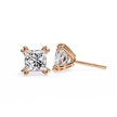 Couture Open-Bezel Diamond Stud Earrings — 10k–18k Gold