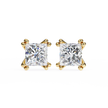 Élégance Princess Diamond Stud Earrings — 10k–18k Gold