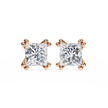 Élégance Princess Diamond Stud Earrings — 10k–18k Gold