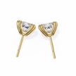 Couture Open-Bezel Diamond Stud Earrings — 10k–18k Gold