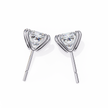 Élégance Princess Diamond Stud Earrings — 10k–18k Gold
