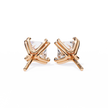 Couture Open-Bezel Diamond Stud Earrings — 10k–18k Gold