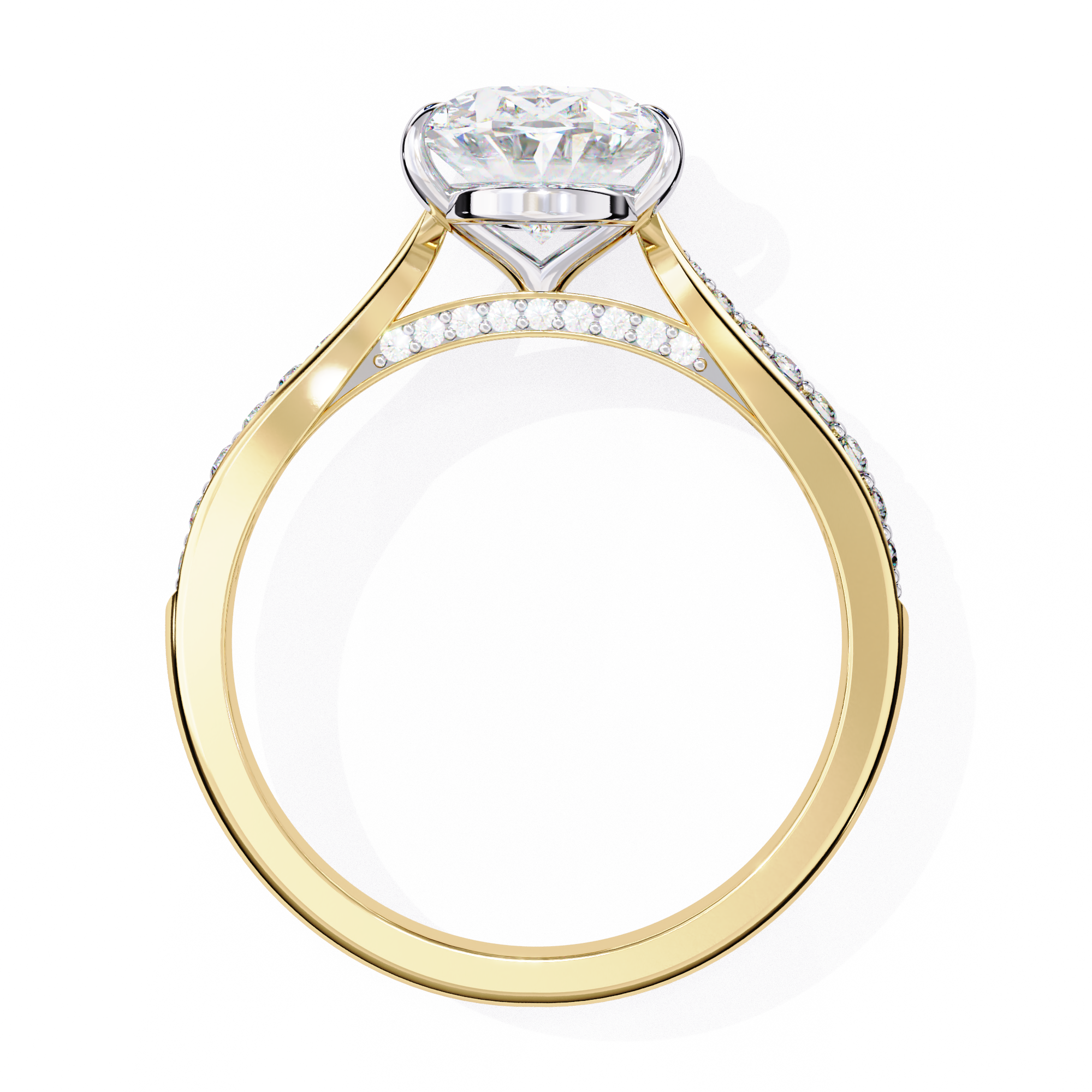 Round Brilliant Diamond Solitaire Ring in 10k–18k Gold
