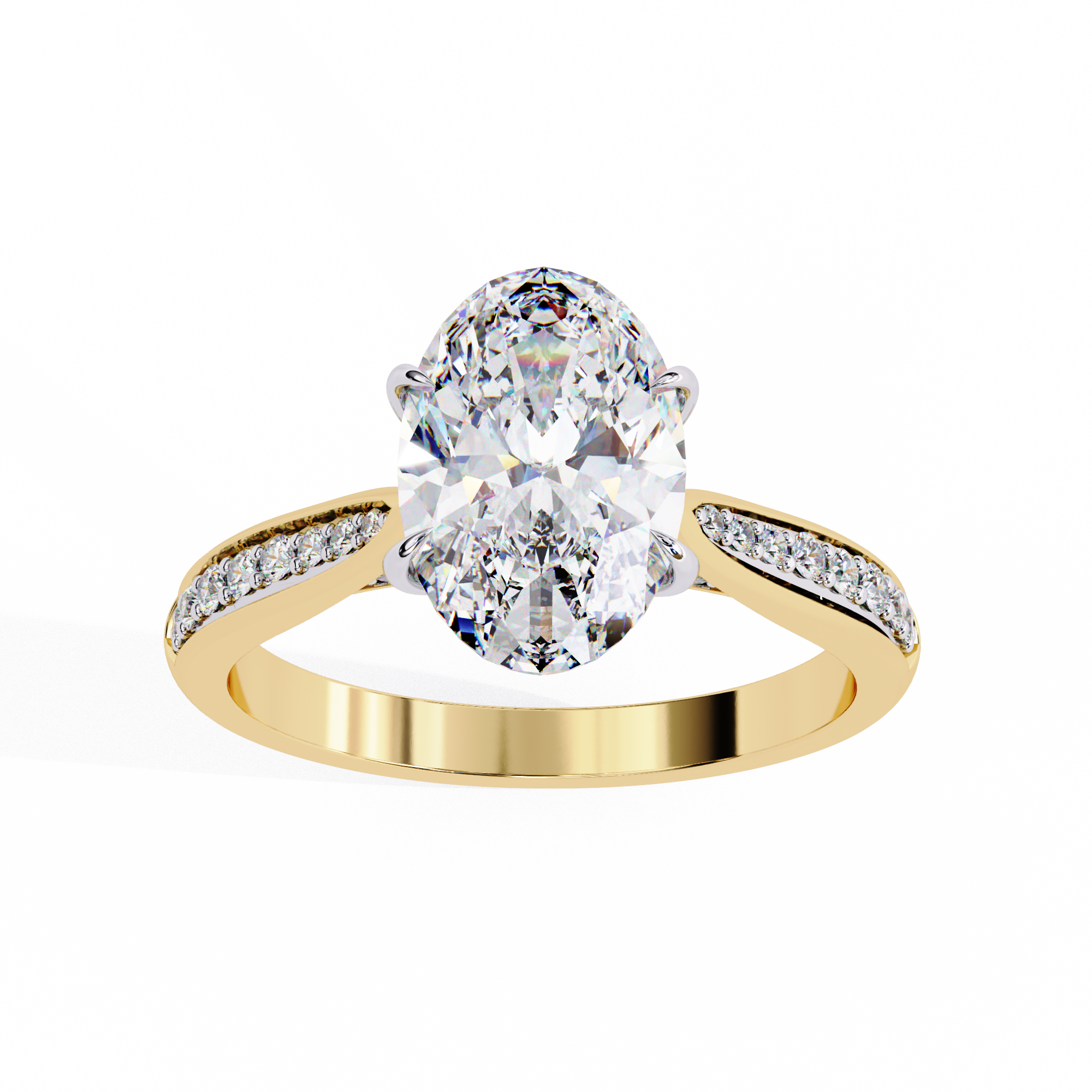 Round Brilliant Diamond Solitaire Ring in 10k–18k Gold
