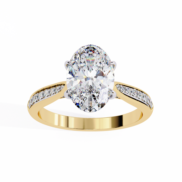 Round Brilliant Diamond Solitaire Ring in 10k–18k Gold