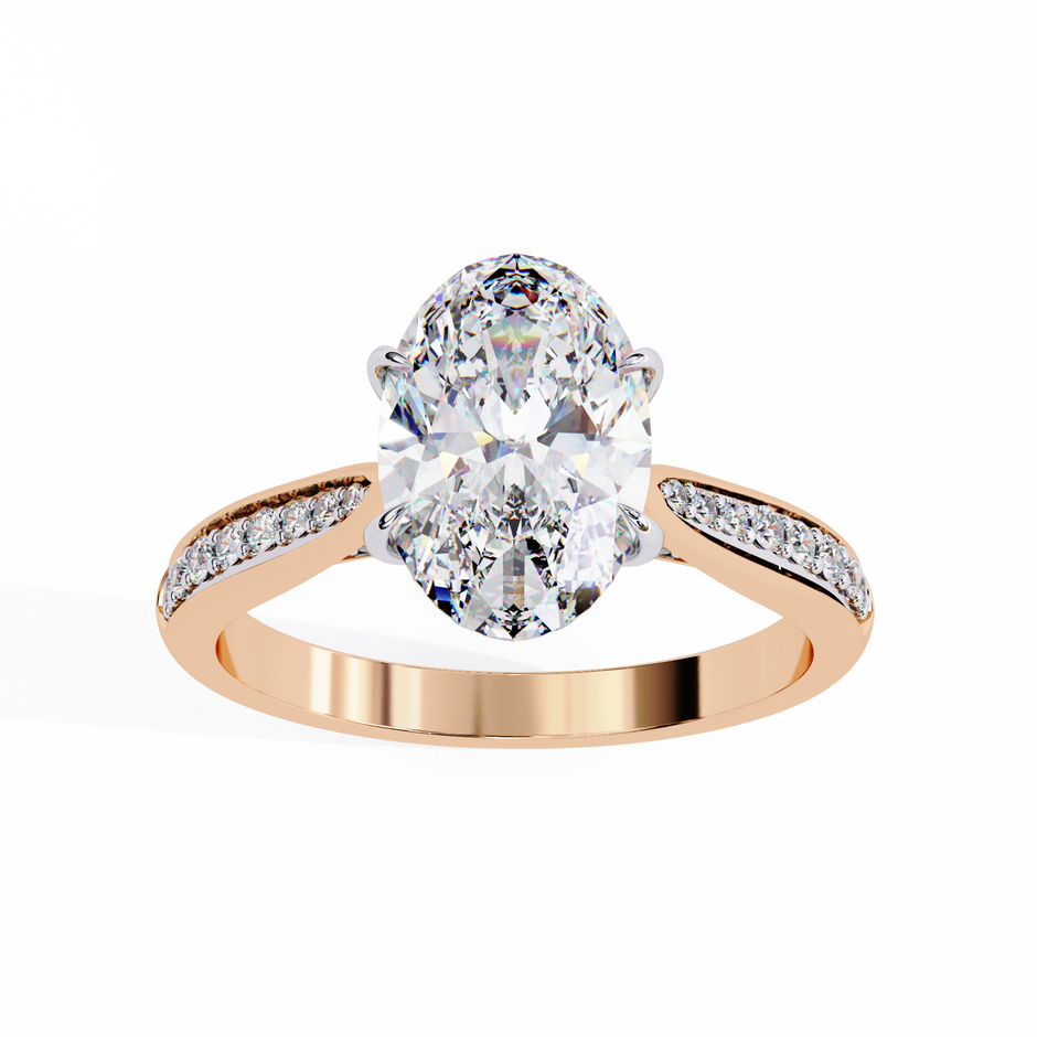 Round Brilliant Diamond Solitaire Ring in 10k–18k Gold