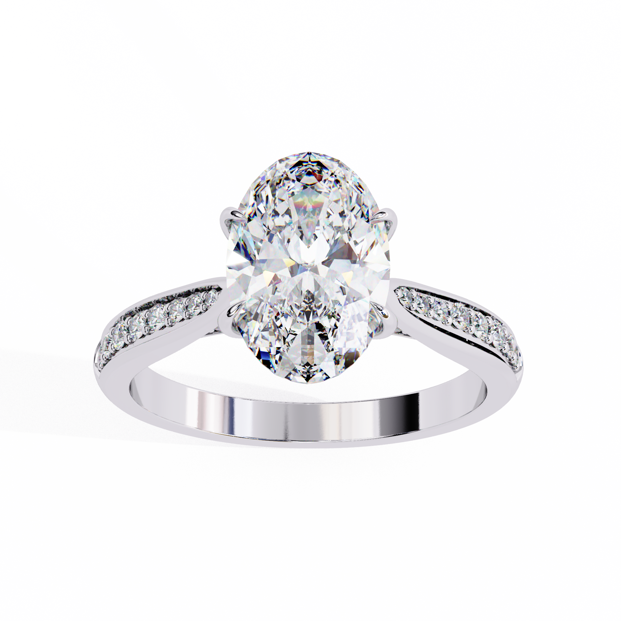 Round Brilliant Diamond Solitaire Ring in 10k–18k Gold