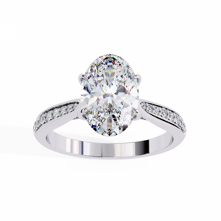 Round Brilliant Diamond Solitaire Ring in 10k–18k Gold