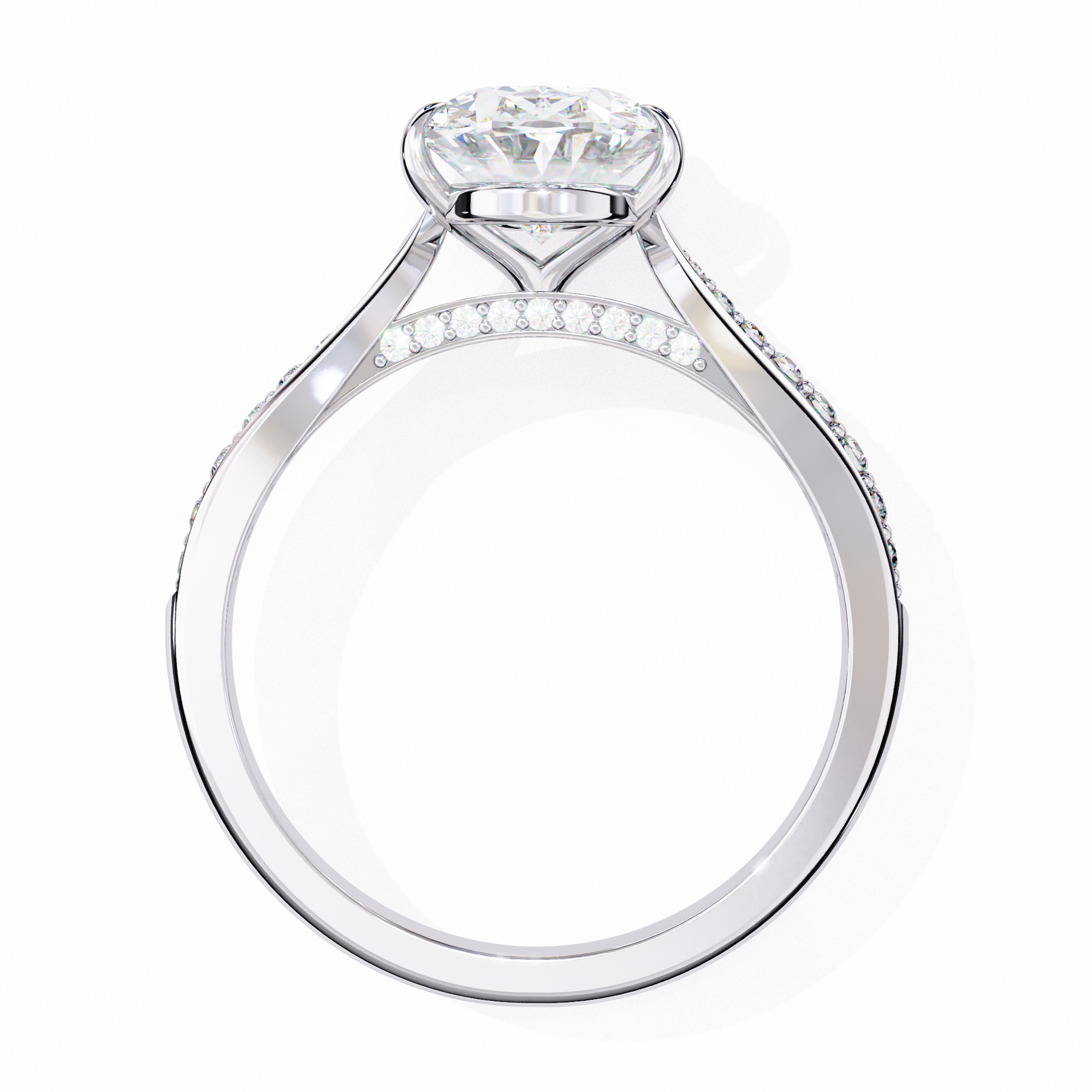 Round Brilliant Diamond Solitaire Ring in 10k–18k Gold