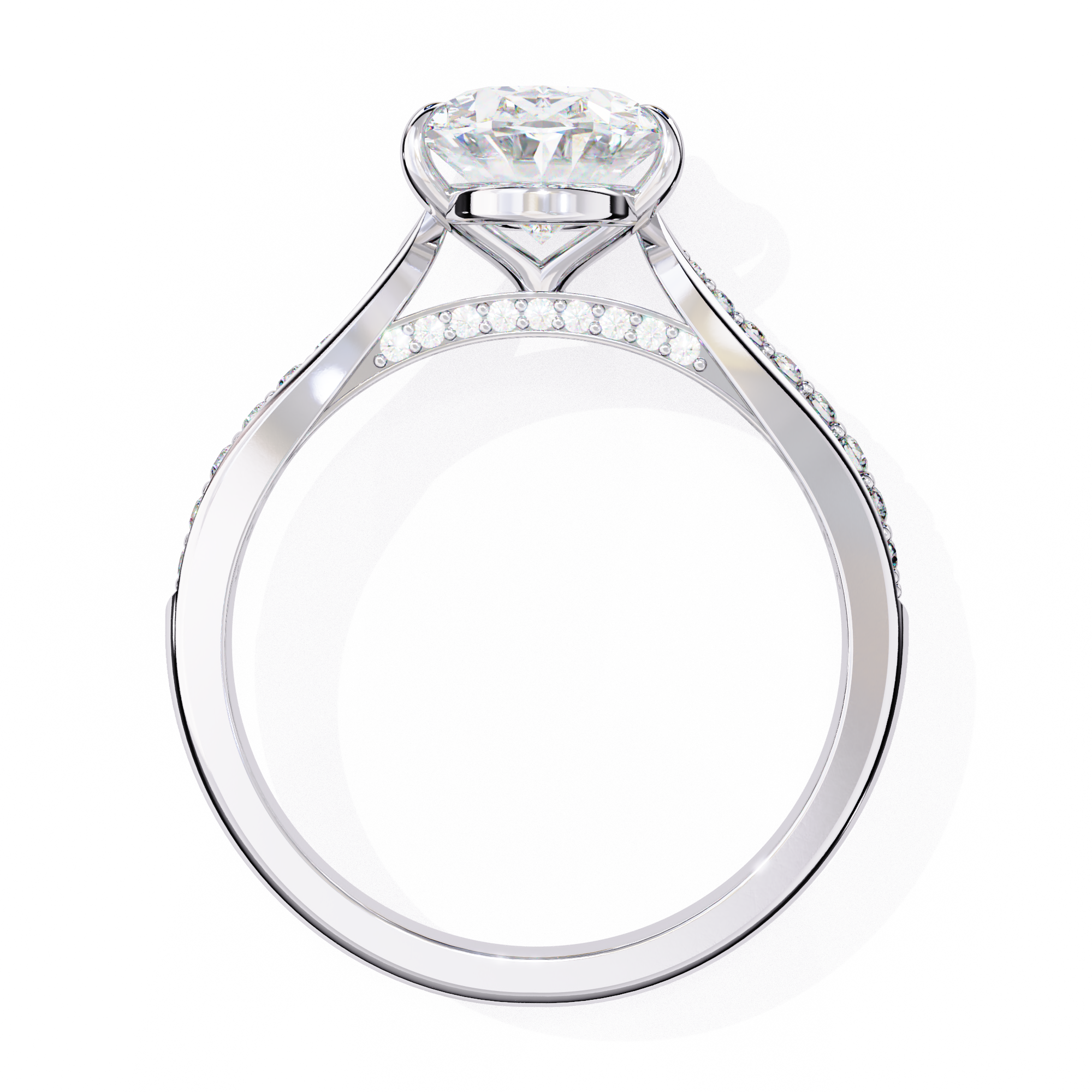 Round Brilliant Diamond Solitaire Ring in 10k–18k Gold