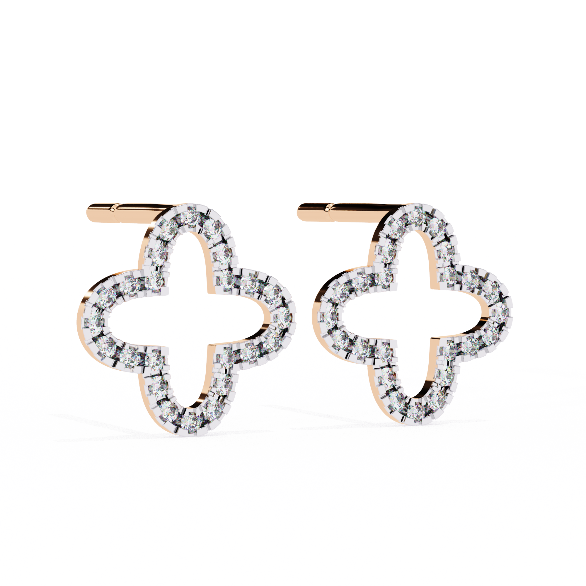 Héritage Oval Diamond Stud Earrings — 10k–18k Gold