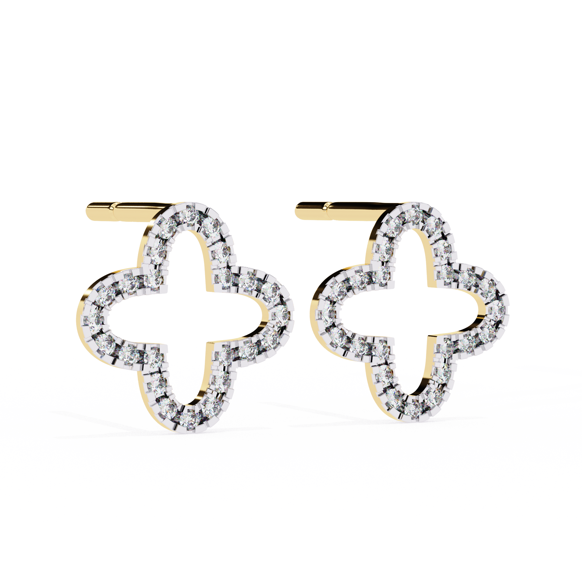 Héritage Oval Diamond Stud Earrings — 10k–18k Gold