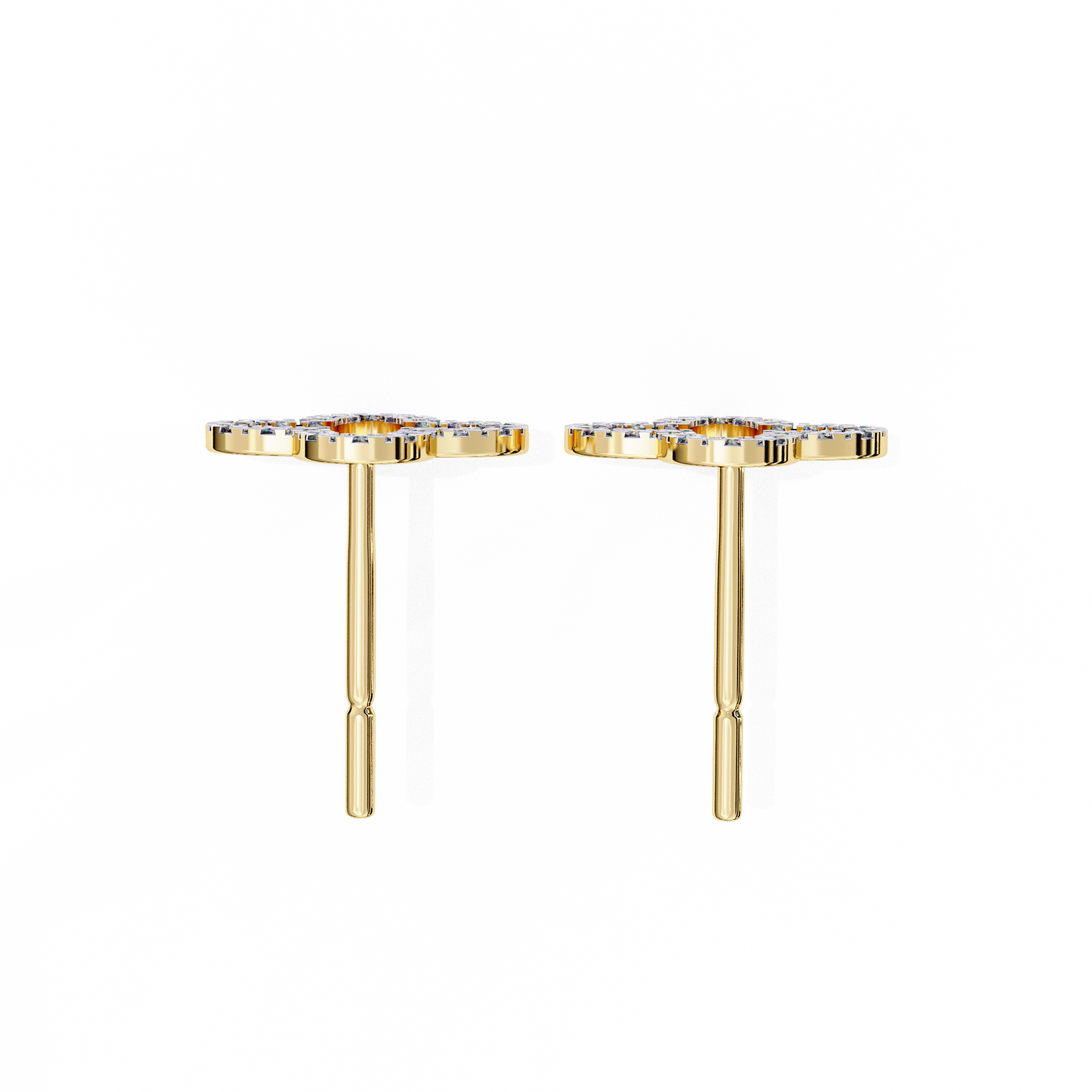 Héritage Oval Diamond Stud Earrings — 10k–18k Gold