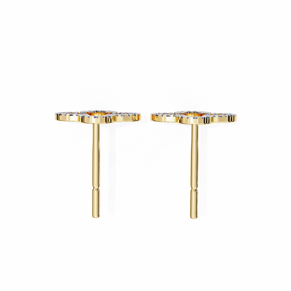 Héritage Oval Diamond Stud Earrings — 10k–18k Gold