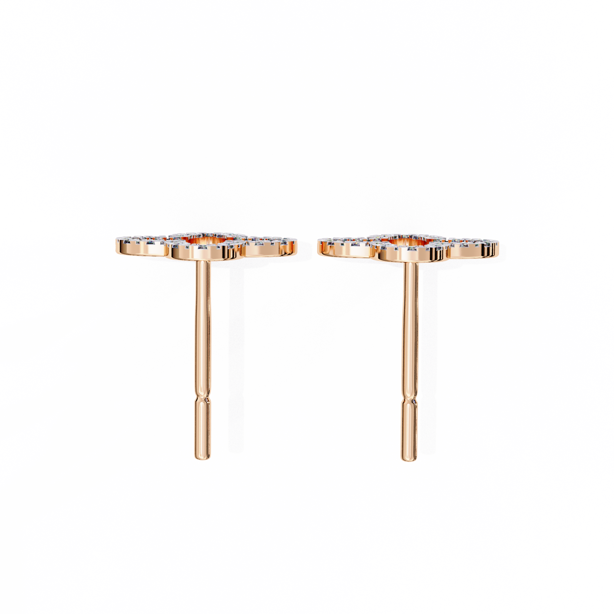 Héritage Oval Diamond Stud Earrings — 10k–18k Gold