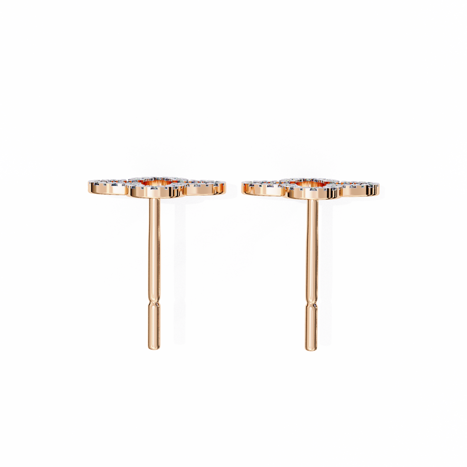 Héritage Oval Diamond Stud Earrings — 10k–18k Gold