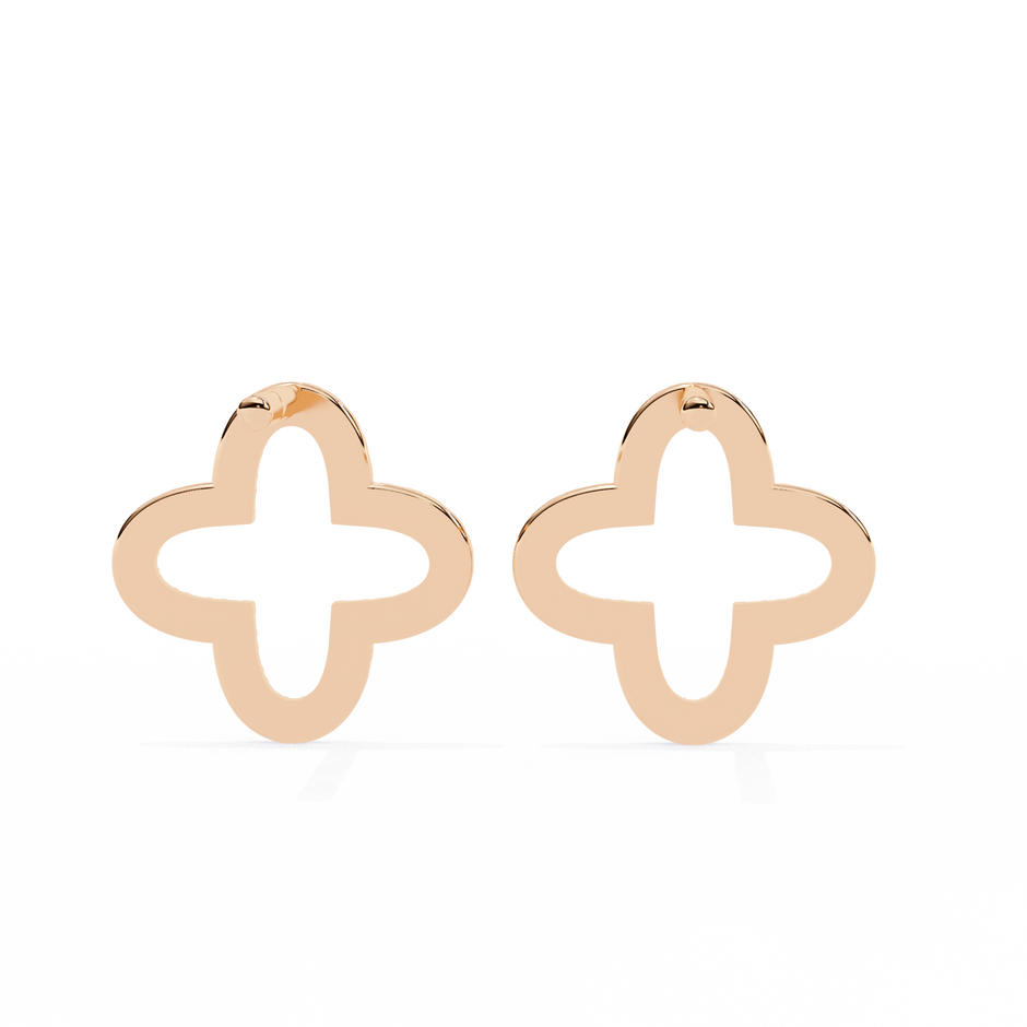 Héritage Oval Diamond Stud Earrings — 10k–18k Gold