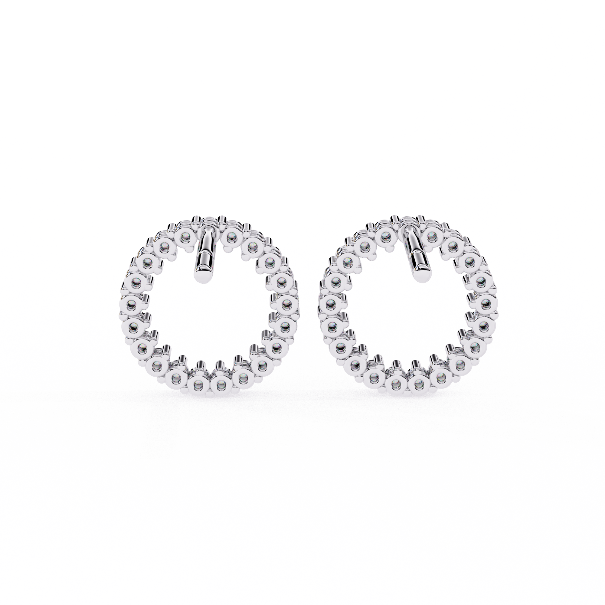 Constellation Scattered Diamond Stud Earrings — 10k–18k Gold