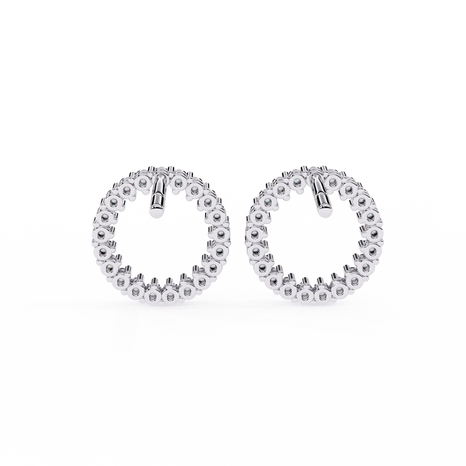 Constellation Scattered Diamond Stud Earrings — 10k–18k Gold