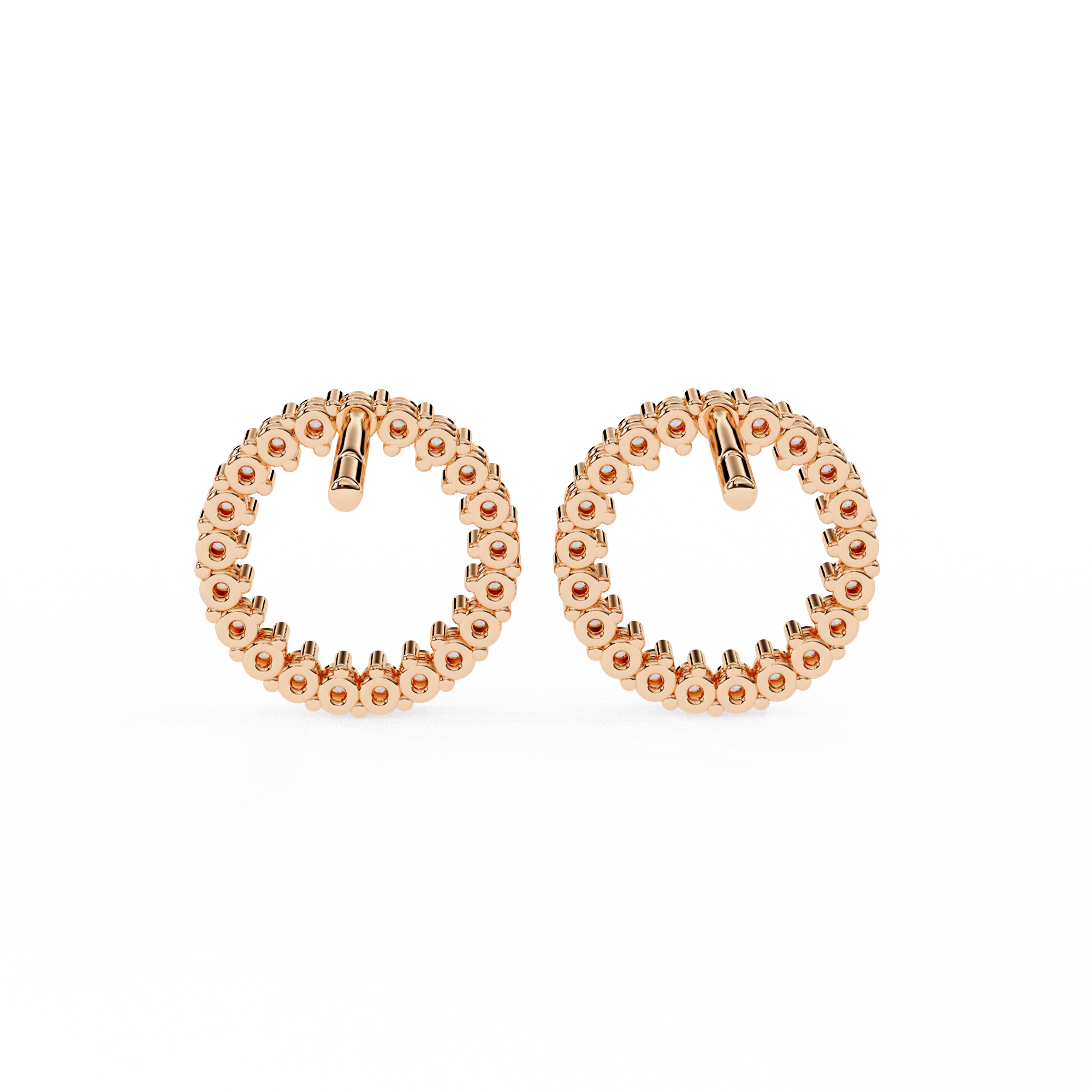 Constellation Scattered Diamond Stud Earrings — 10k–18k Gold