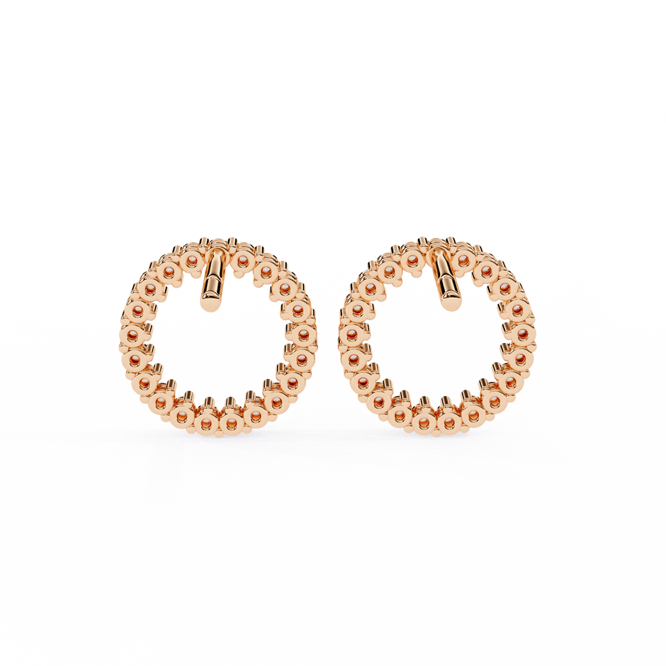 Constellation Scattered Diamond Stud Earrings — 10k–18k Gold