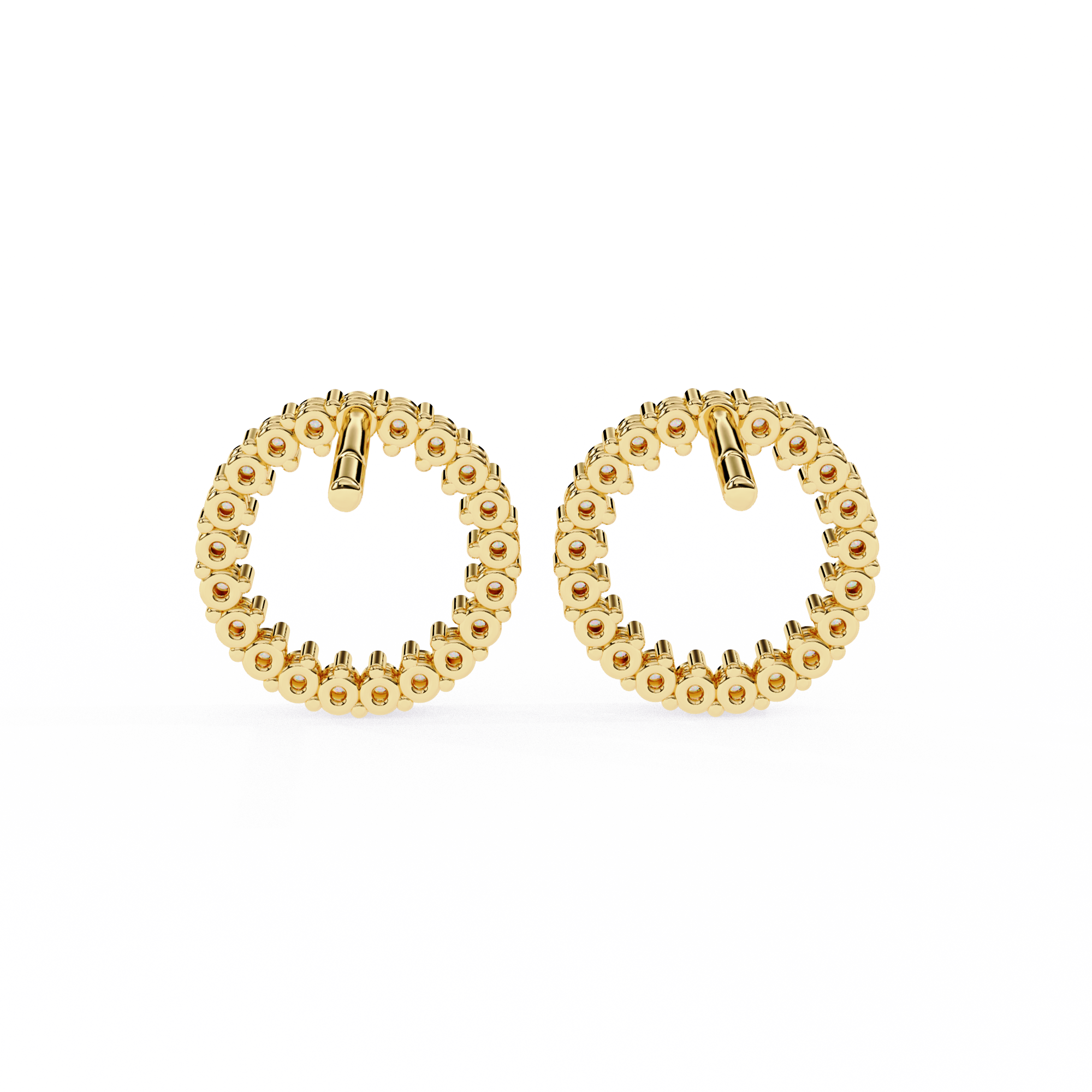 Constellation Scattered Diamond Stud Earrings — 10k–18k Gold