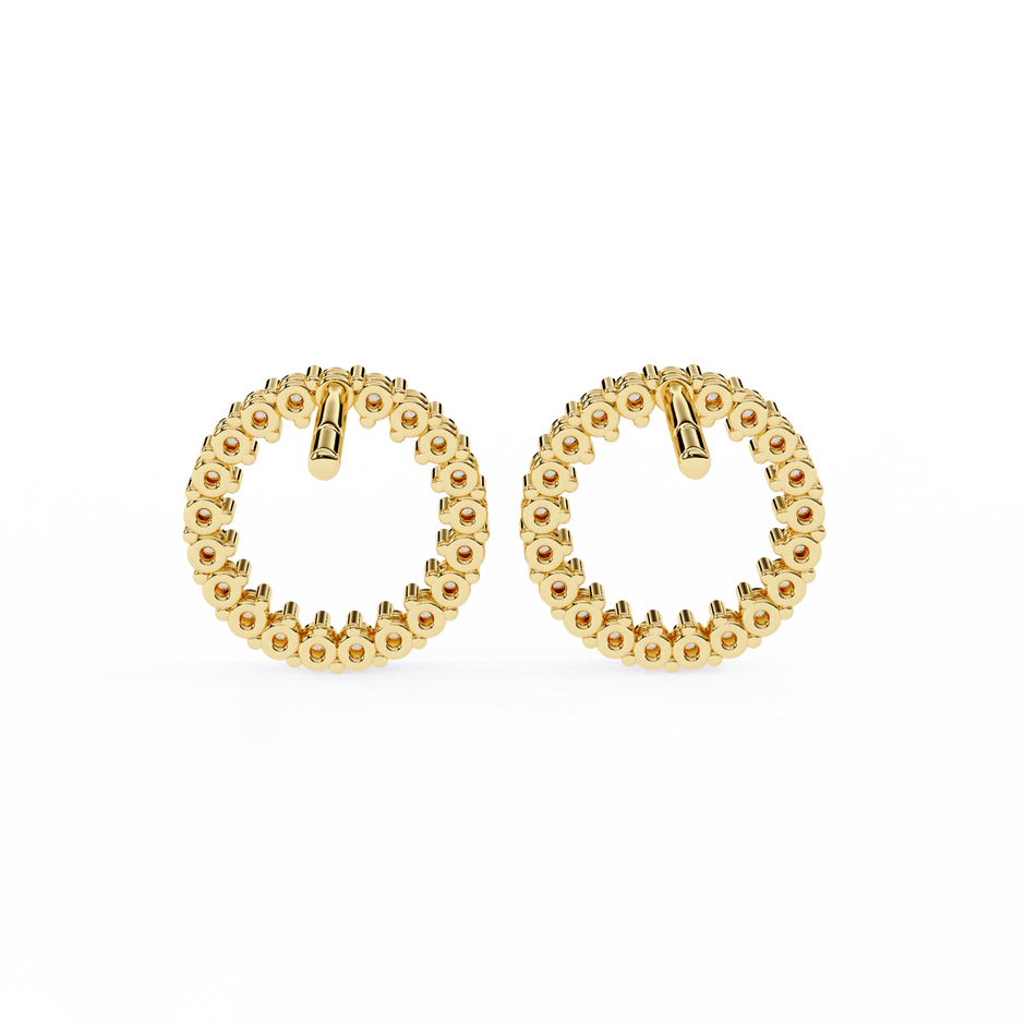 Constellation Scattered Diamond Stud Earrings — 10k–18k Gold