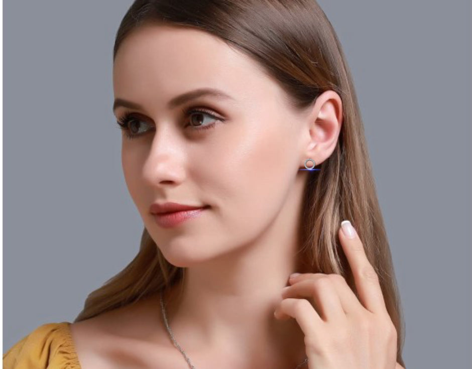 Constellation Scattered Diamond Stud Earrings — 10k–18k Gold