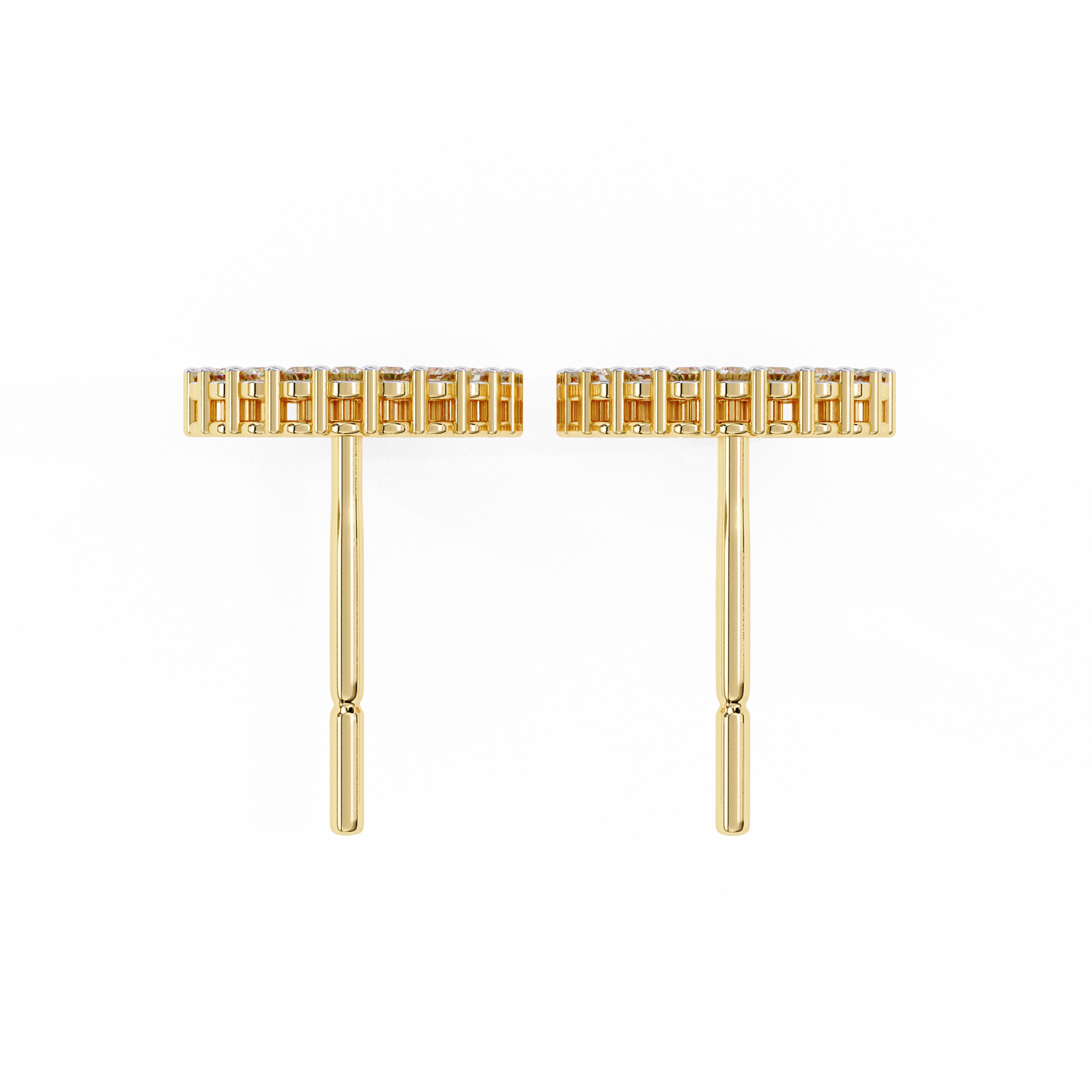 Constellation Scattered Diamond Stud Earrings — 10k–18k Gold