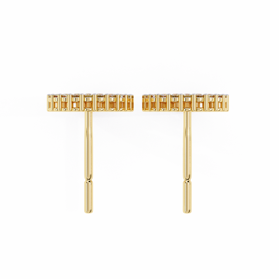 Constellation Scattered Diamond Stud Earrings — 10k–18k Gold