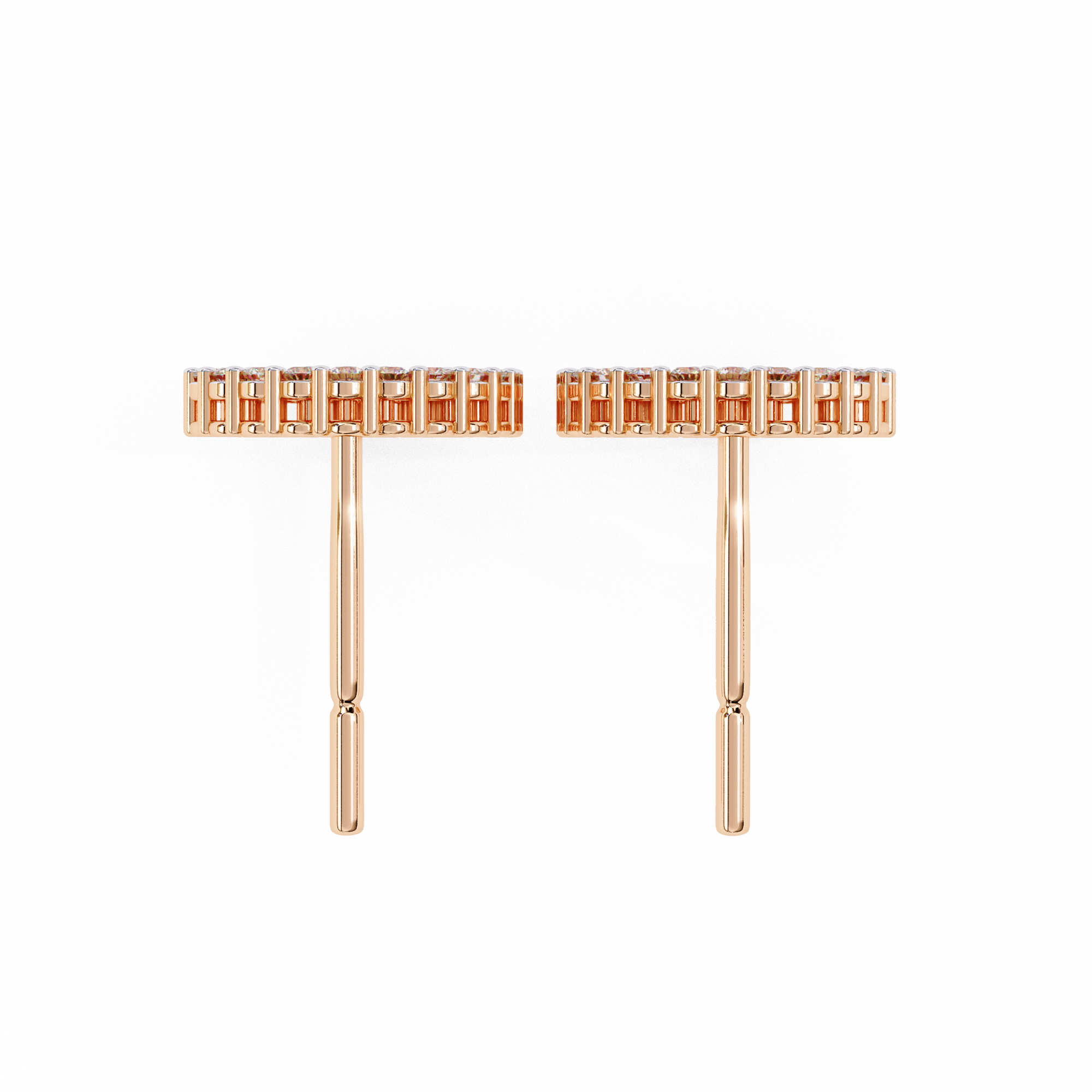 Constellation Scattered Diamond Stud Earrings — 10k–18k Gold