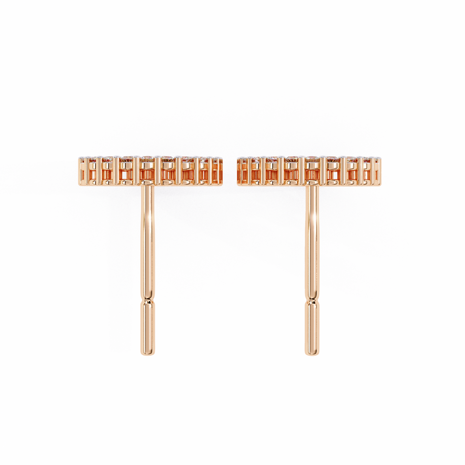 Constellation Scattered Diamond Stud Earrings — 10k–18k Gold