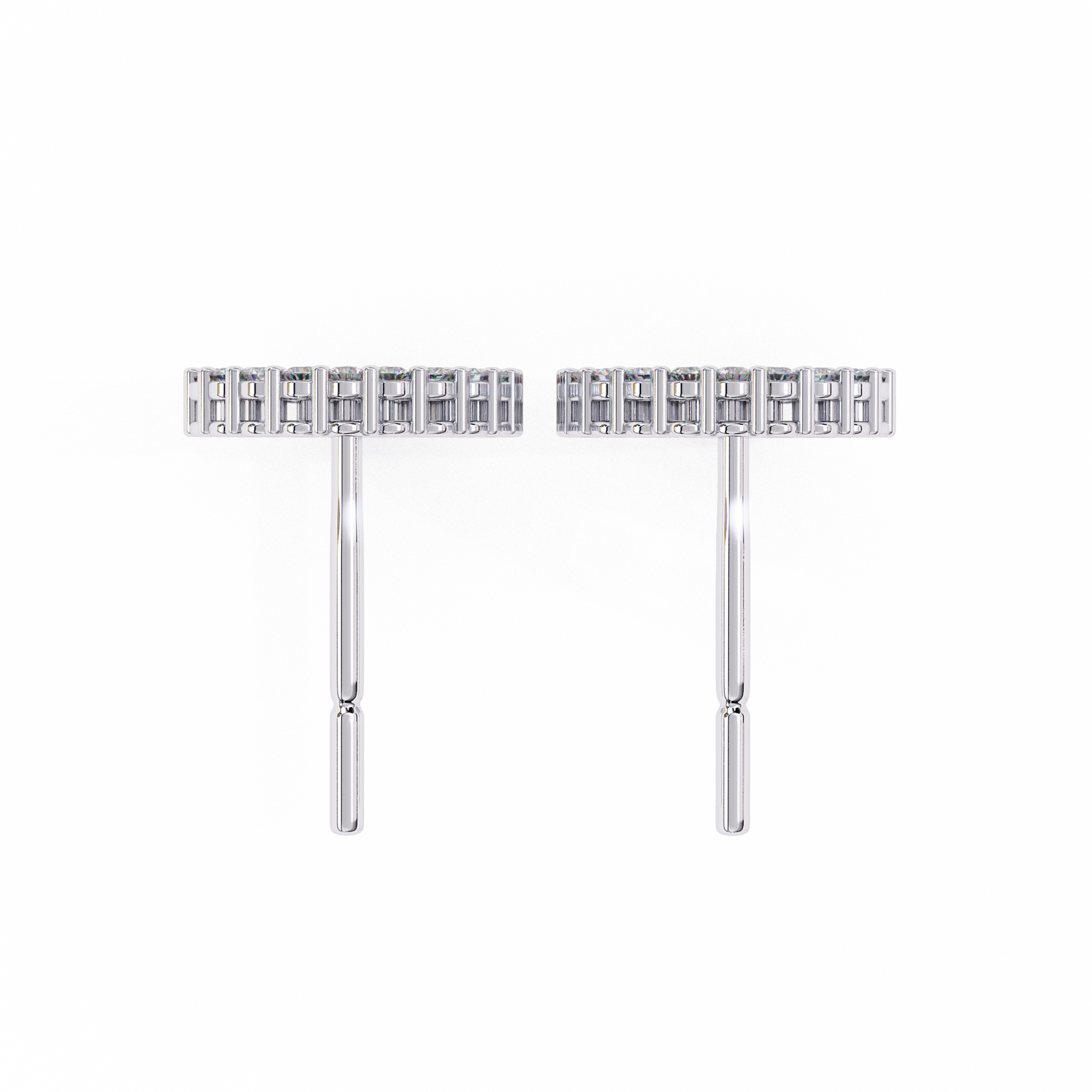 Constellation Scattered Diamond Stud Earrings — 10k–18k Gold