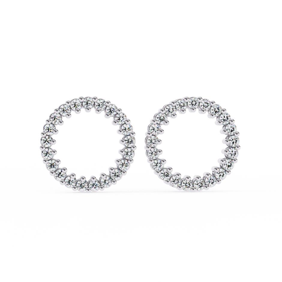 Constellation Scattered Diamond Stud Earrings — 10k–18k Gold