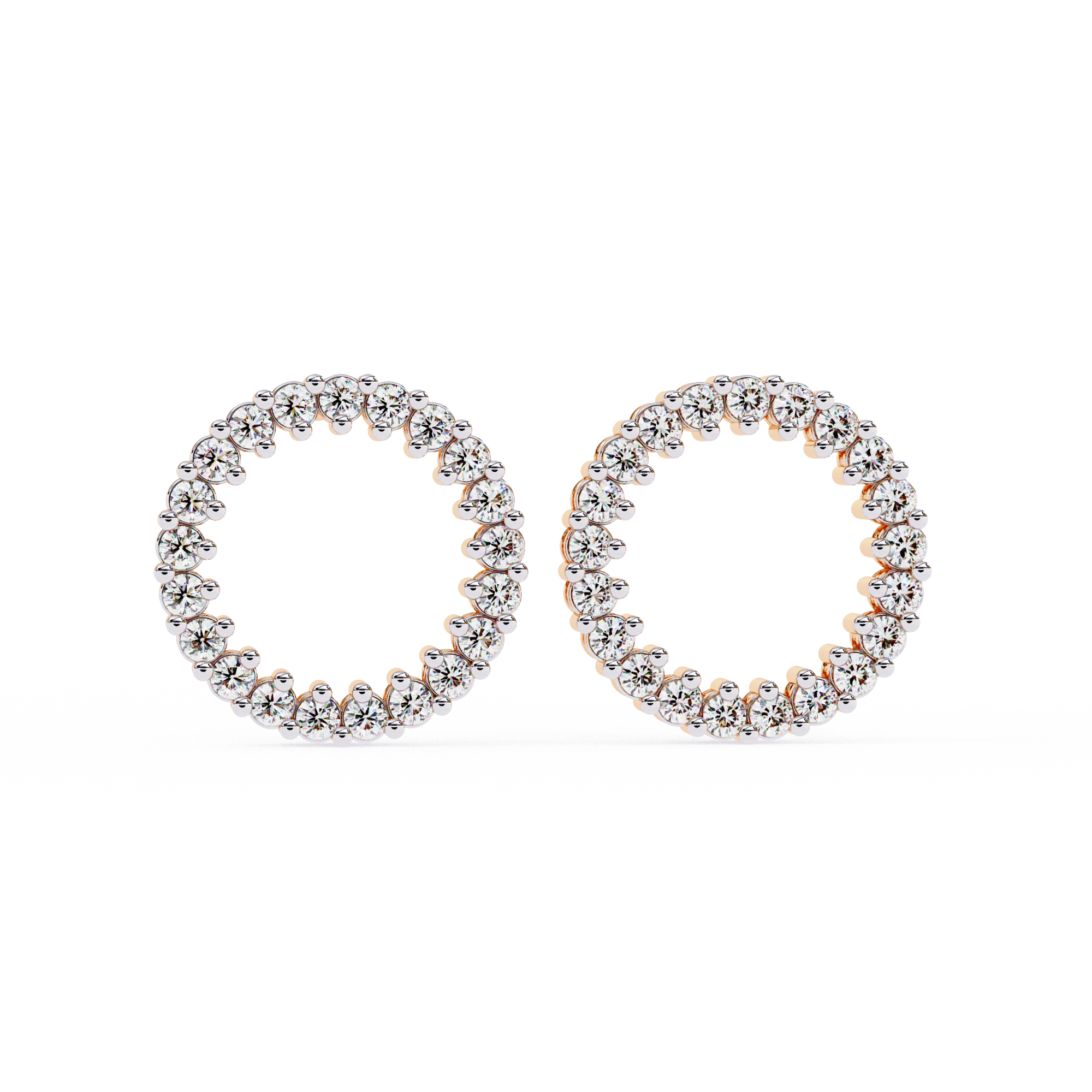 Constellation Scattered Diamond Stud Earrings — 10k–18k Gold