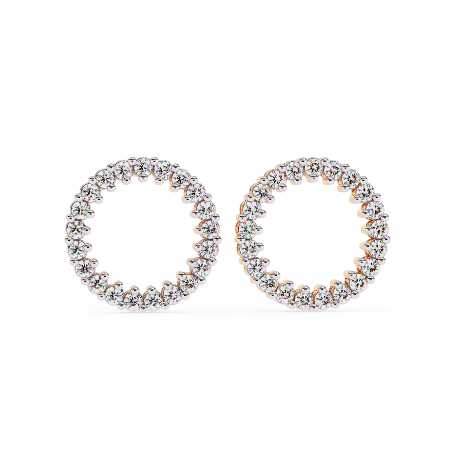 Constellation Scattered Diamond Stud Earrings — 10k–18k Gold